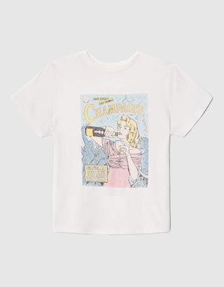 Bedruckte T-Shirt Bubbels im Vintage-Stil