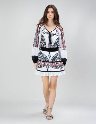 Gemusterter Mini-Rock Blush