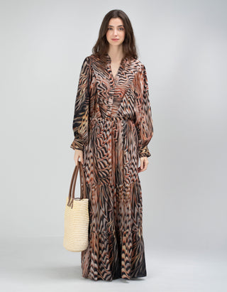 Maxi Rock mit Seiden-Anteil