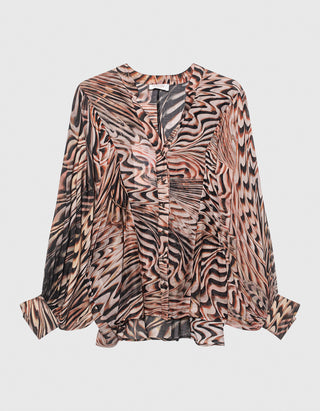 Oversize Bluse Coastline mit Seiden-Anteil