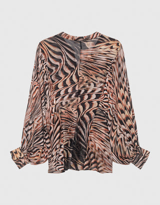 Oversize Bluse Coastline mit Seiden-Anteil