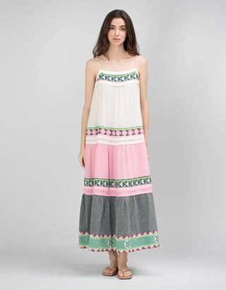 Gemustertes Midi-Kleid Zenoa