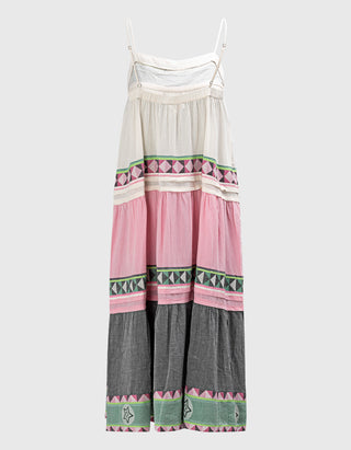 Gemustertes Midi-Kleid Zenoa