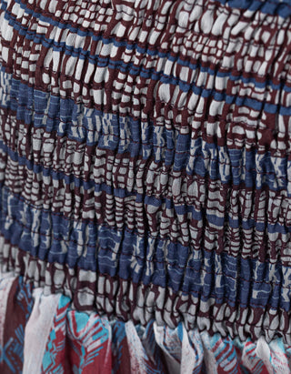 Gemusterter Midi-Rock Saffron