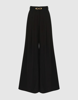 Wide-Leg Hose Belted