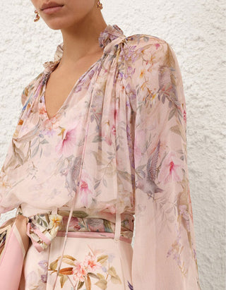 Floral gemusterte Bluse Rebellion Billow