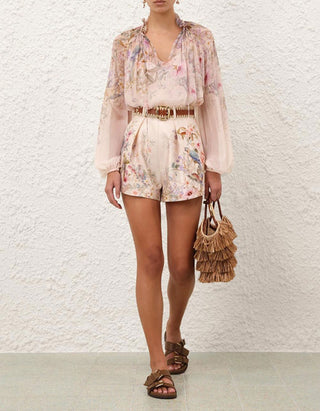 Floral gemusterte Bluse Rebellion Billow