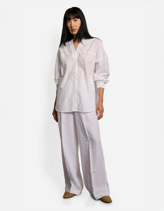 Wide-Leg Leinen-Hose Eawine