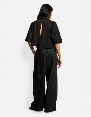 Wide-Leg Leinen-Hose Eawine