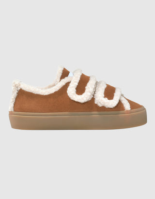 Shearling-Sneaker Low Velcro