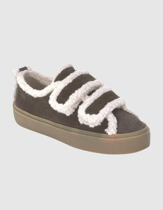Shearling-Sneaker Low Velcro