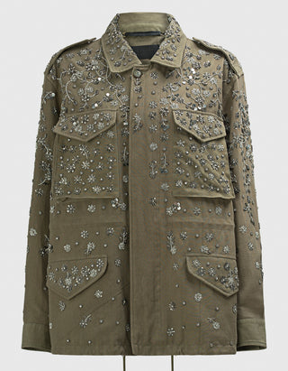 Canvas-Jacke Lucia mit Perlen-Verzierung