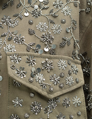 Canvas-Jacke Lucia mit Perlen-Verzierung