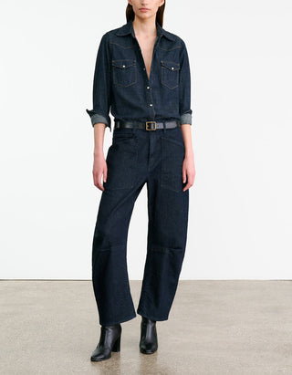 Mid-Rise Barrel-Leg Jeans Shon