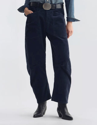 Barrel-Leg Feinkord-Hose Shon