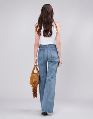 Flare-Leg Jeans Florence mit aufgesetzten Taschen