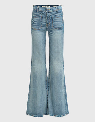 Flare-Leg Jeans Florence mit aufgesetzten Taschen