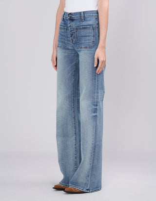 Flare-Leg Jeans Florence mit aufgesetzten Taschen