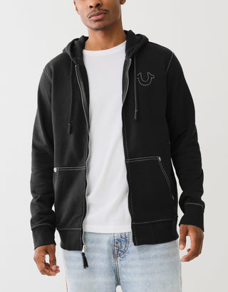 Bedruckter Zipper-Hoodie Big T