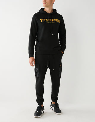 Bedruckter Hoodie Arch Logo Jet