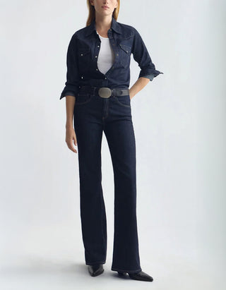 Mid-Rise Flare-Leg Jeans Celia