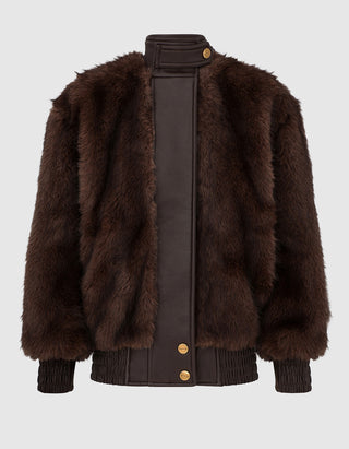 Oversize Faux-Fur Bomber-Jacke Valiant