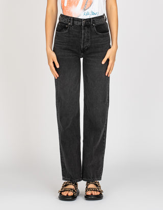 High-Rise Straight-Leg Jeans