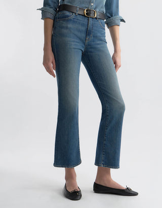 Mid-Waist Cropped Boot Cut Jeans Jean