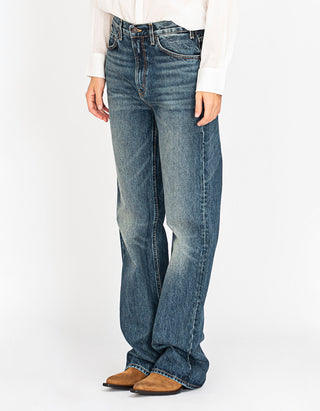 Washed-Out Straight-Leg Jeans