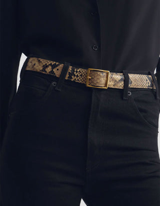 Ledergürtel Gabriele mit Snakeskin-Prägung