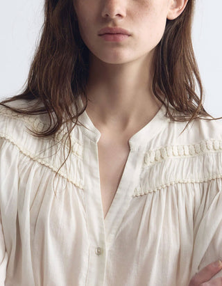 Tunika-Bluse Clarys mit Häkeldetails