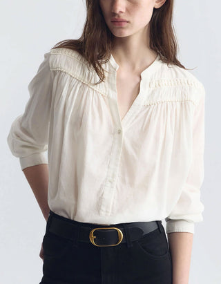 Tunika-Bluse Clarys mit Häkeldetails