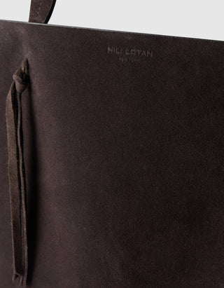 Veloursleder-Tasche Jodi mit Fransen