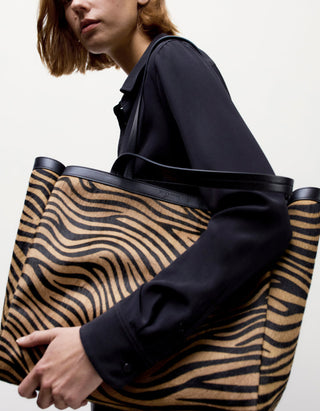 Gemusterter Leder-Shopper