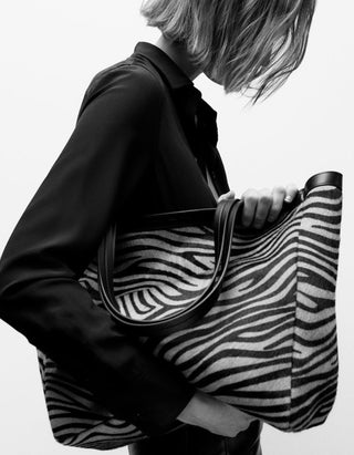 Gemusterter Leder-Shopper