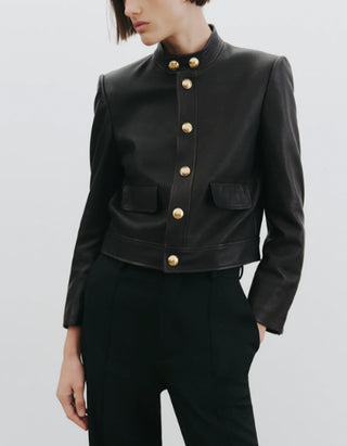 Lammleder-Lederjacke Hadley Cropped