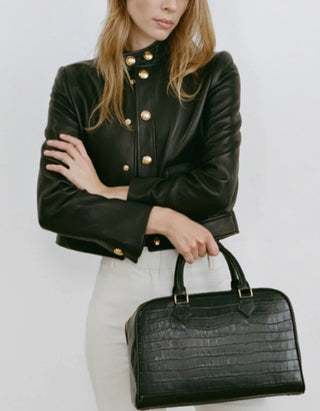 Lammleder-Lederjacke Hadley Cropped