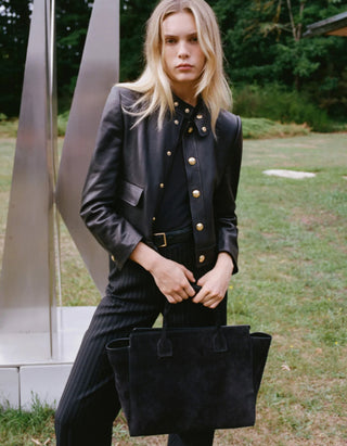 Lammleder-Lederjacke Hadley Cropped