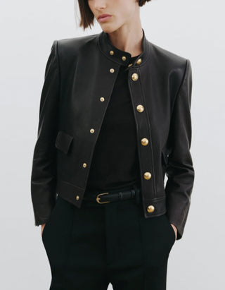 Lammleder-Lederjacke Hadley Cropped