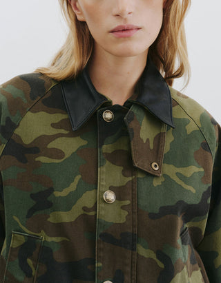 Camouflage Parka Andrew mit Lammleder-Kragen