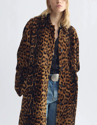 Oversize Shearling-Mantel Davelle