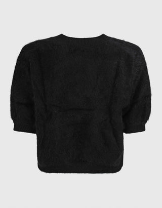 Kurzarm-Kaschmir Pullover