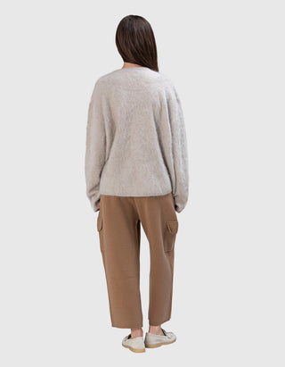 Oversize Fuzzy Kaschmir-Pullover Margareta