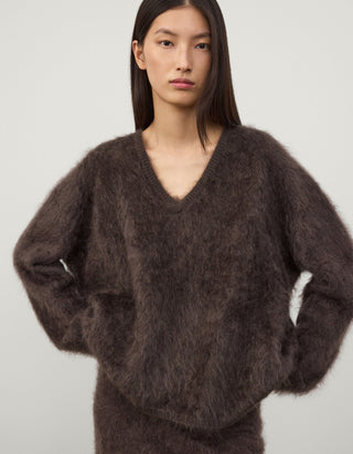 Oversize Fuzzy Kaschmir-Pullover Margareta