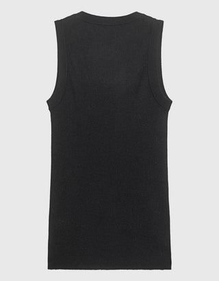 Geripptes Kaschmir-Tanktop Ina