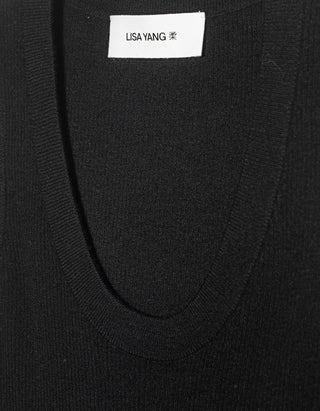 Geripptes Kaschmir-Tanktop Ina