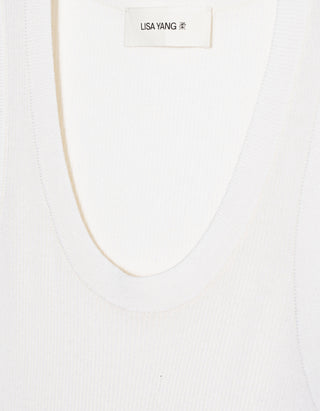 Geripptes Kaschmir-Tanktop Ina