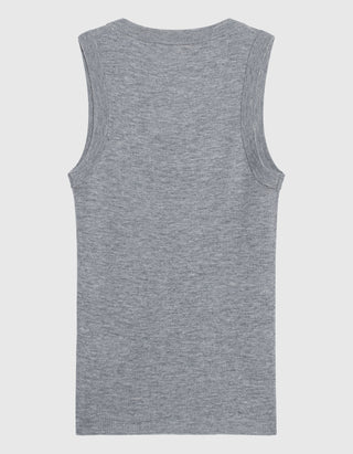 Geripptes Kaschmir-Tanktop Ina