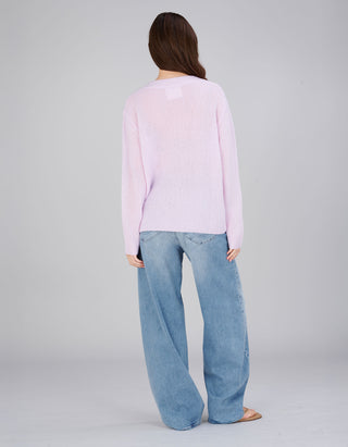 Kaschmir-Seide Pullover Leona mit V-Ausschnitt