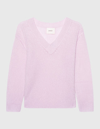 Kaschmir-Seide Pullover Leona mit V-Ausschnitt